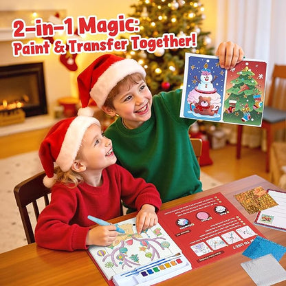 JoyCat Paint with Water Coloring Books, Art & Craft Activity, No Mess Art for Kids Ages 4-8, Craft Kits & Supplies, DIY Creative Activity, Presents for Girls & Boys (Christmas)