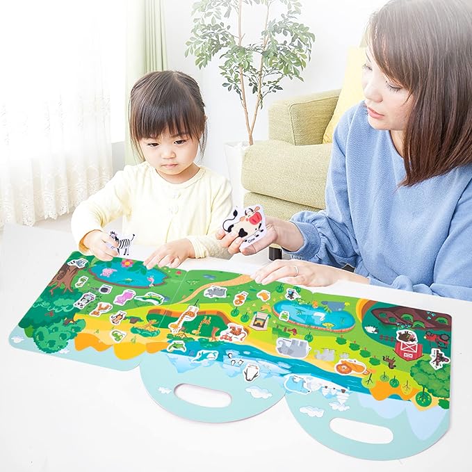 Jelly Reusable Sticker Books for Toddlers 1-3 2-4 Years, Portable Travel Toys Sticker Activity Book for Kids 2 3 4 Year Old Girls Boys (Vehicles)