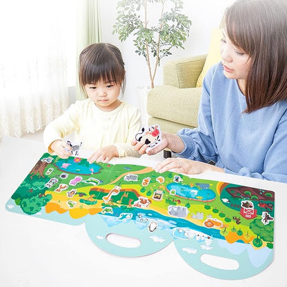 Jelly Reusable Sticker Books for Toddlers 1-3 2-4 Years, Portable Travel Toys Sticker Activity Book for Kids 2 3 4 Year Old Girls Boys (Vehicles)