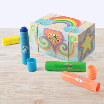 Idiy Tempera Paint Sticks (12 pack Pastel Colors)-Classroom Back to School Supplies, Summer Camp Arts & Crafts Projects, Draw & Paint on Wood, Paper, Ceramic, Canvas! Quick Dry, Non-Toxic, Mess Free