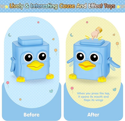 Stacking Toys Set for Toddlers 18+ Months, 6 in 1 Infant Sensory Toys with Changing Expressions, Pressable Animal Stacking Blocks, Christmas Birthday Gifts for 1 2 3 4 Years Old Baby Boys Girls