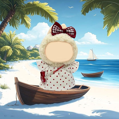 17cm Doll Clothes, Cute Dolls Dress, 3 Piece Set Bow Clip Clothing, Stylish Adorable Dolls Clothes Accessories (No Doll)