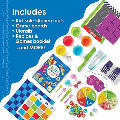 MindWare Best You Krafty Kitchen Snacks Kit – Real Cooking Set for Kids Ages 5 & Up - Includes Kid Friendly Kitchen Tools, Games and Recipes - Ideal for Healthy Snacking and Food Exploration