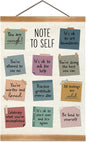ZTGDA Note to Self Wall Art,Motivational Linen Poster with Positive Affirmations, Mental Health Wall Poster Decor for Bedroom, Office, Therapy Room or Gift for Women and Teens 12x16inch
