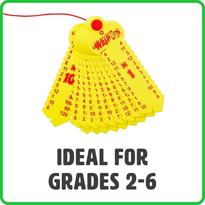 LEARNING WRAP-UPS SELF-CORRECTING Multiplication Keys, Self Correcting Math Tool for Kids Grade Level 2-6, Yellow, (K103-SB)