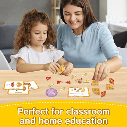 Aizweb Magnetic Fraction Tiles & Circles, Bars,Math Manipulatives, Fraction Manipulatives for 2nd, 3rd, 4th, 5th Grade Elementary Teachers Classroom Whiteboard Teaching Homeschool Supplies