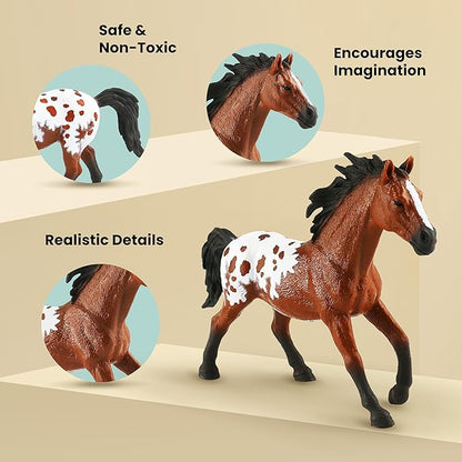 6PCS Farm Animal Toys for Kids 3-5 Realistic Plastic Farm Animal Figurines Educational Learning Toy for Toddlers Boys Girls Kids Farm Toys