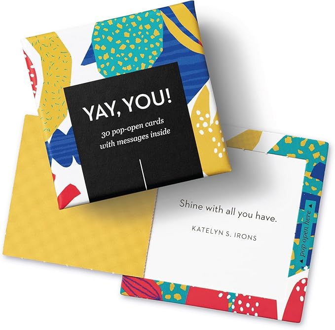 Compendium ThoughtFulls Pop-Open Cards — 2-Pack of You're Awesome, Yay, You! — 60 Pop-Open Cards, Each with a Different Message Inside