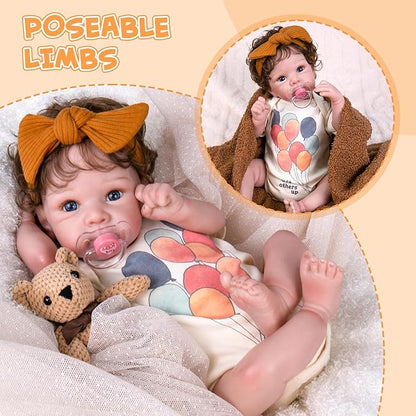 Aori Lifelike Reborn Baby Dolls - Realistic Baby Doll 20 inches Real Life Newborn Girl Doll, Coming with Gift Box Set for Girls Kids 3+