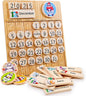 Panda Brothers Wooden Perpetual Calendar - Montessori Toy for Kids Learning Seasons, Months and Days of The Year, Preschool Calendar for Kids Learning at Home and Classroom Teaching, on Desk and Wall