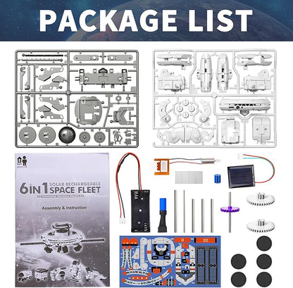 Lucky Doug STEM Projects for Kids Age 8-12, 6-in-1 STEM Solar Robot Kit Space Toys Birthday for Boys Girls Kids Teen 8 9 10 11 12 13 Years Old, Science Kits for Boys