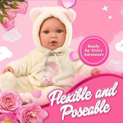 Llorens Soft Body Dolls – Realistic Dolls for Toddlers and Babies in 11.8”, 13.8” & 16.5” Sizes – Premium Quality, Handwashable Cotton Clothing for Kids
