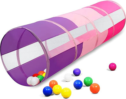 Hide N Side 6ft Crawl Through Play Tunnel Toy, Pop up Tunnel for Kids Toddlers Dogs Babies Infants & Children Gift Indoor & Outdoor Action Toy Tunnel