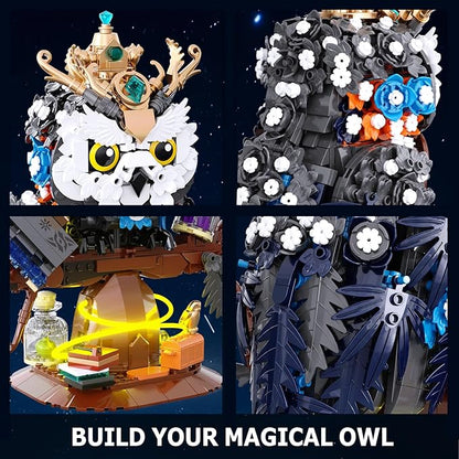 Ideas Magic Owl Flower Animal Building Set, MOC Collectible Bird Model, Compatible with Lego for Adults, Creative Gifts for Adults or Teens Kids 8+ (1288 Pcs)