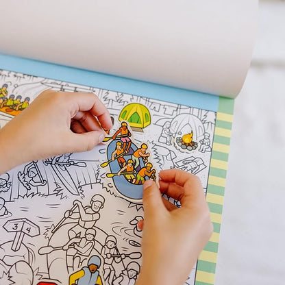 Melissa & Doug Seek and Find Sticker Pad – Adventure (400+ Stickers, 14 Scenes to Color) Search and Find Sticker Pads, Arts and Crafts Activity for Kids Ages 4+ - FSC-Certified Materials
