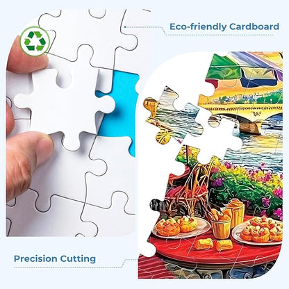 Puzzles for Adults 500 Pieces,Eiffel Tower Paris & Ship Puzzle for Adult,Recycled Cardboar Jigsaw Puzzles 500 Pieces for Kids Adults Seniors,Puzzles for Family Game Nights, 20.5 x 15 in