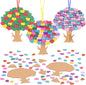 Fennoral 12 Pack Mother's Day Craft Kits for Kids - Heart Tree Foam Stickers DIY Arts and Crafts for Girls & Boys - Valentine Gifts, Decorations