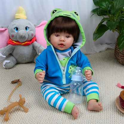 CHAREX Lifelike Reborn Baby Dolls Boy - 18 Inch Baby Toddler Soft Body Realistic Newborn Baby Doll Real Life Baby Dolls Toy Gift with Accessories for Kids Age 3+