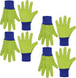 HANDLANDY 4 Pairs Kids Gardening Gloves, Girls Boys Children Garden Work Play Gloves (Green Dot, Small)