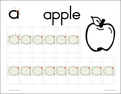 Channie’s My First Letters, Pre K - Kindergarten Writing Workbook, Fun Way to Practice Letter Tracing for Kids Ages 3-5, Easy to Follow, Color-Coded, 40 Double-Printed Worksheets