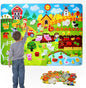 Felt Board for Toddlers Play Farm Animals Story Sets, Large Wall Activity Busy Board for Kids, Montessori Toys, Barnyard Theme Interactive Sensory Toys, Preschool Learning Play Kit, Classroom