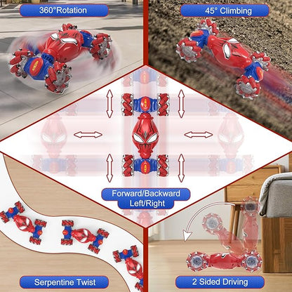 ATHLERIA Spider Gesture Sensing RC Stunt Car Toys for Boys Age 8-13,Hand Remote Control Cars,Drift Rc Car with Lights,Twist,Easter Chritmas Birthday Gift Ideas for Boy Girls Kids 678910+ Year