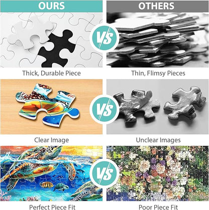 Puzzles for Kids Ages 8-10 - Turtle in Undersea World - 100 Piece Jigsaw Puzzles for Kids Ages 4-6 6-8 8-10 Year Old Children Puzzles for Boys and Girls Educational Learning Toys and Gifts