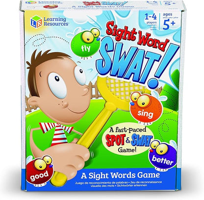 Learning Resources Sight Word Swat A Sight Words Game - Phonics Flash Cards, Board Games for Kids, Montessori Spelling , Homeschool, Classroom Must Haves, Teacher Supplies, Gifts for Boys and Girls