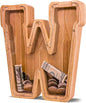 Wooden Letter Piggy Bank for Kids Larger Letter Piggy Bank for Boys and Girls Personalized Piggy Bank Initial Coin Bank Wood Kids Money Bank for Birthday and Festival