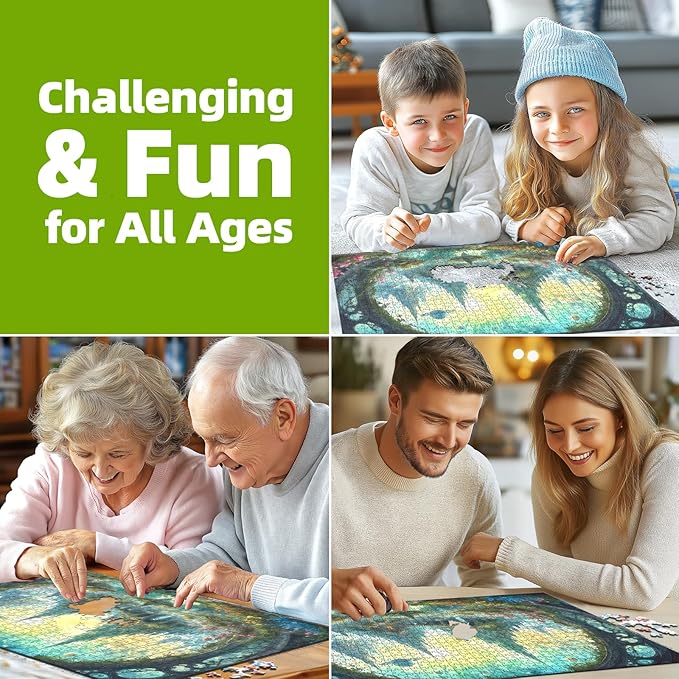 Science Fiction Landscape Jigsaw Puzzle for Adults - Fantasy 1000 Piece with Letters on Back - Challenging Family Game Gift - Finished Size 26.75 x 19.75