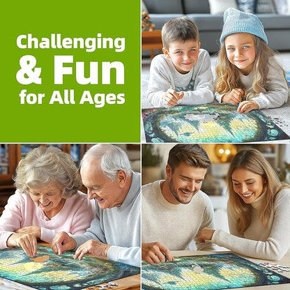 Science Fiction Landscape Jigsaw Puzzle for Adults - Fantasy 1000 Piece with Letters on Back - Challenging Family Game Gift - Finished Size 26.75 x 19.75