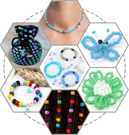 XIANNVXI 24Colours Green Pony Beads for Bracelet Friendship 720pcs Letter Kandi Green Pony Beaded Kit Bracelet Making Kit for Jewelry DIY Crafts