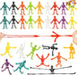 JOYIN 48 PCS Halloween Stretchy Skeletons, Halloween Sticky Hand Toys Bulk for Halloween Party Favor Goodie Bag Fillers, Kids Student School Classroom Carnival Game Prizes