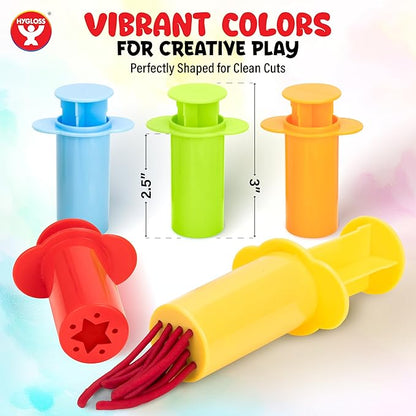 5-Piece Dough Extruder Set for Kids – Fun Shape Makers for Dough, Craft Clay, and More – Creative Tools for Arts & Craft Activities