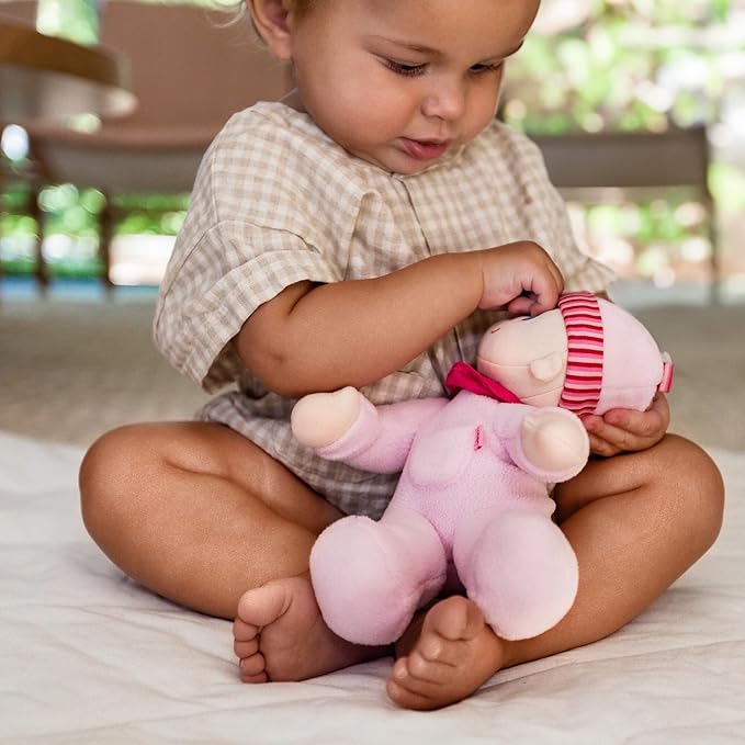 HABA Doll Snug Up Luisa 8" My First Baby Doll, Machine Washable & Safe for Birth & Up, Newborn Toys
