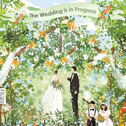 MOMIBOOK 1000 Piece Puzzle for Adults Jigsaw Puzzles of The Wedding is in Progress, Painting Image Spring Difficult Challenging Hard Impossible Puzzle Unique Funny Party Wedding Birthday Gifts