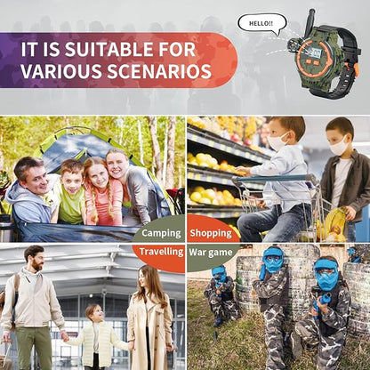 Rechargeable Walkie Talkies for Kids Radio Walky Talky with Flashlight Children Outdoor Game Interphone Gifts for Boy and Girl (4)