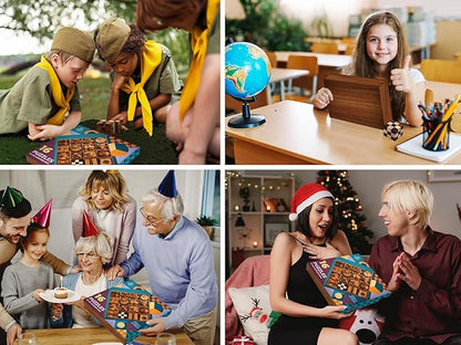 BSIRI 16 in 1 Wooden Brain Teaser Puzzles for Adults and Teens or Kids Interlocking 3D Mini Wood Mind Games Hand Puzzle Teasers Set Toys Coffee Table Games Gift