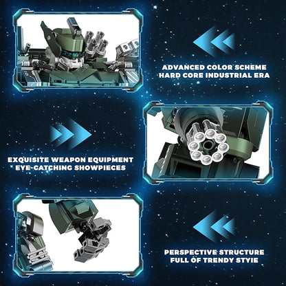 Large Mech Robot Building Set, Motorized Robot Model Building Blocks Toy for Adults, Hard Core Industrial Style Collectible Gifts for Men Boys Ages 14+ (1403 PCS)