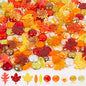 Fall Decor Sensory Bin Filler 100PCS Thanksgiving Vase Filler Acrylic Gems Autumn Leaves Corn Gems, for Fall and Thanksgiving Table Decor, Vase Filler, Sensory Bin Filler Preschool Counting