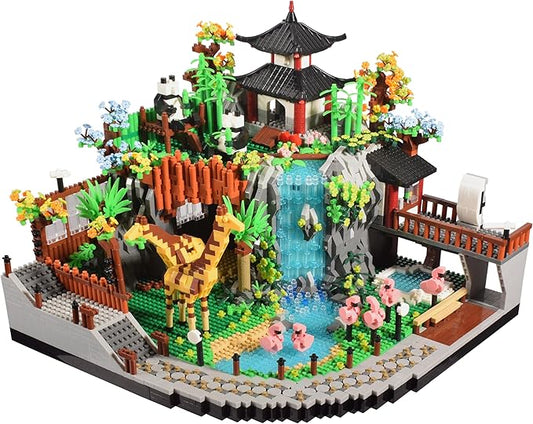 Micro Mini Blocks Animals Building Model Set Animals Creative Architecture Zoo Park Building Sets Toys Present for Adult and Kids 14+ 5000PCS