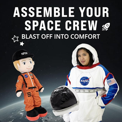 Playtime by Eimmie - 14” Howie NASA Doll - Soft Baby Doll - Plush Rag Dolls for 2 Year Old Girls & Boys Toddler & Infants - Astronaut Plush Washable Doll - Space Themed Stuffed Toys - Baby Space Toys