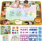 Water Doodle Mat Kids Mess Free Coloring for Toddlers 3 4 5 6 7 8 9 Years, 19 Pack Educational Toys, Doodle Mat with Magic Water Pens
