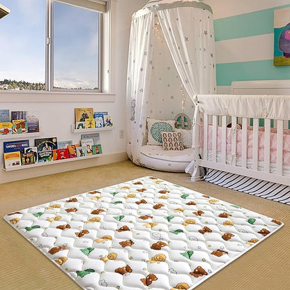 Premium Foam Baby Play Mat 50" X 50", Thicken One-Piece Crawling Mat, Non-Slip Cushioned Activity PlayMats for Infants, Babies, Toddlers, Play & Tummy Time