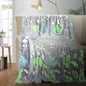 Personalized Dinosaur Glow in The Dark Kids Throw Blanket, 30"x40", Multicolor