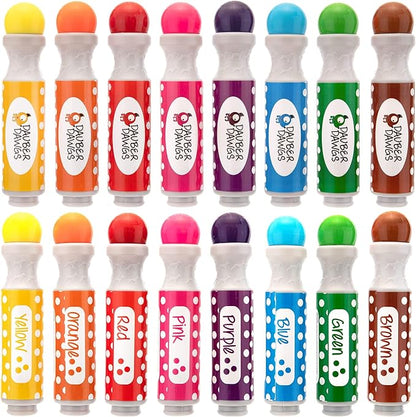 40 Dauber Dawgs Washable Dot Markers for Toddlers - Bingo Markers for Dot Art w/ PDF Activity Books, Dot Paints Washable for Kids, Bingo Dabbers Dotters & Dobbers, Holiday Gifts Daubers, Dot Painting