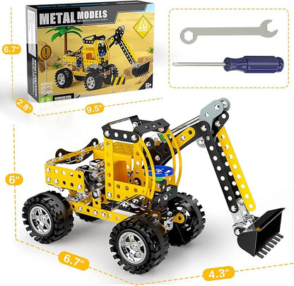 Lucky Doug Stem Building Projects Toys for Kids Boys 8 9 10 11 12 Year Old, Metal Building Construction Model kit, Building Blocks DIY Toy