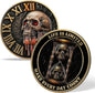 AtSKnSK Memento Mori Coin Momento Mori Coin Skull Coin Stoic Gifts Memento Mori Calendar Living Memento Mori Amor Fati Coin (Crack Time Warning)
