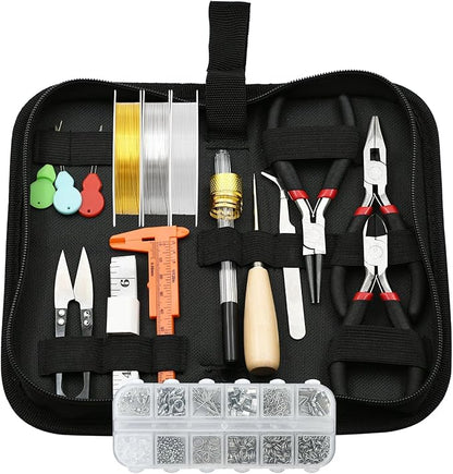 LYFJXX Jewelry Making Supplies Kit with Jewelry Pliers, Jewelry Wires and Jewelry Findings for DIY