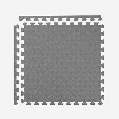 IncStores 1/2 Inch Thick Diamond Soft Foam Flooring Tiles | High-Density Interlocking Foam Tiles for Rugged Style in Your Home Gym, Playroom, and More | Grey, 6 Tiles